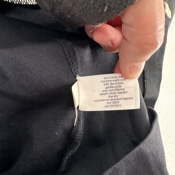 Lane Bryant V-Neck Black & Leopard Print Dress Size 22 Faux Leather Slimming - Picture 3 of 10